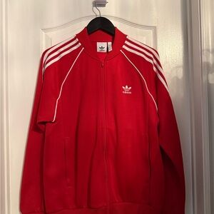 Adidas Men's Vibrant Red Track Jacket
